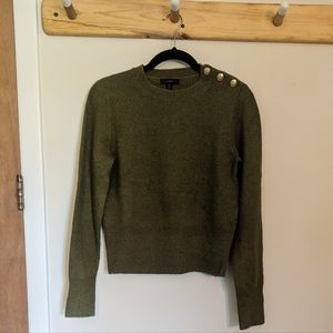 J. Crew Crewneck Sweater with Shoulder Buttons